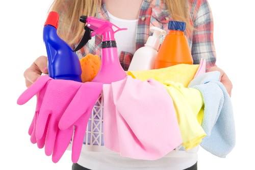 Office cleaners maintaining a business space in SW9