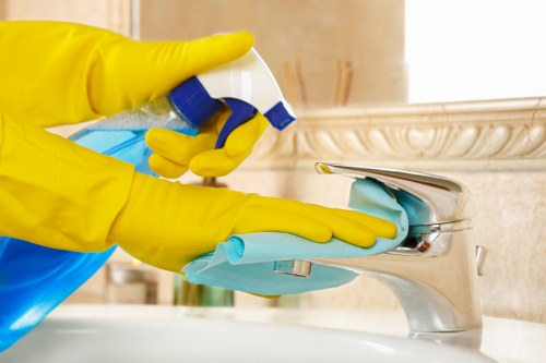 Removing stains from a chair during upholstery cleaning in SW9